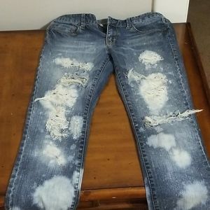 Ladies distressed jeans